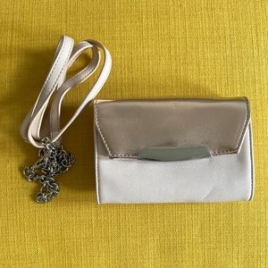 Rose gold mini clutch